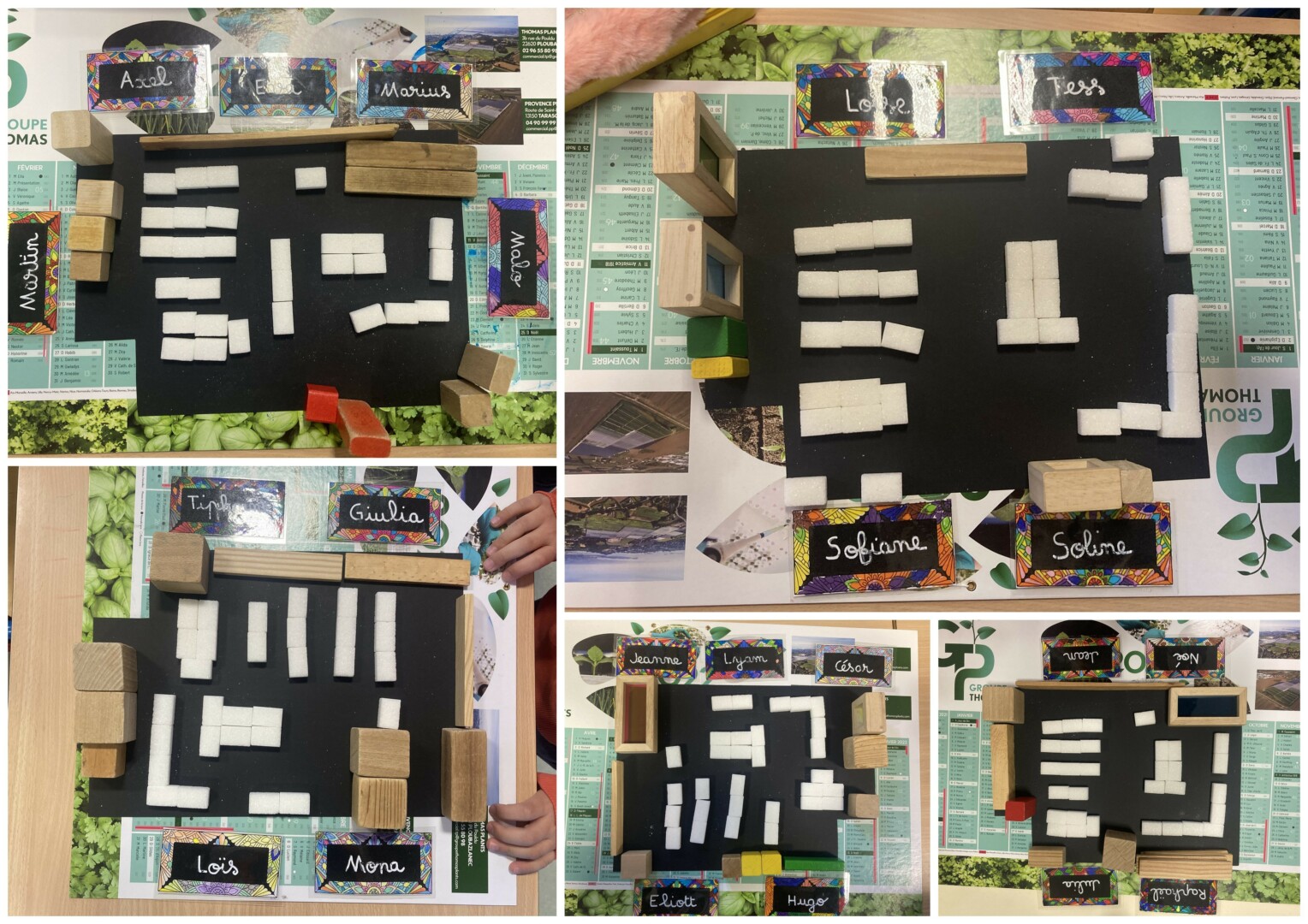 Montage maquettes des enfants